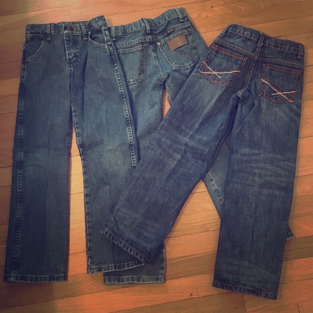 Lot of 3 Boys Wrangler jeans